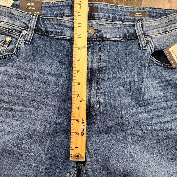 Mens Mavi Zach Straight Leg size 42x34 Mid Rise Blue Denim Jeans - Picture 9 of 11
